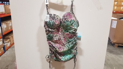 18 X BRAND NEW SPANX SNAKE PRINT PUSH UP TANKINI SIZE LARGE RRP $34.99