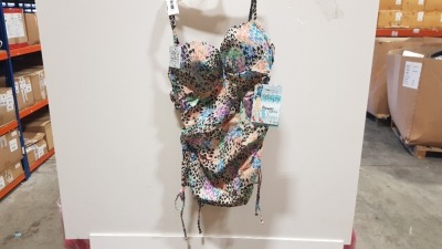 12 X BRAND NEW SPANX EXOTIC CHEETAH PUSH UP TANKINI SIZE MEDIUM RRP $34.99
