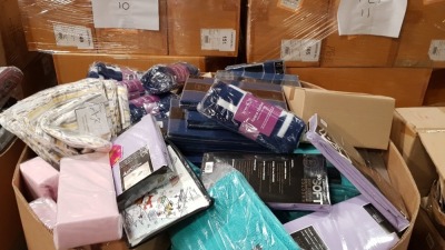 FULL PALLET OF HOMEWARE CONTAINING BATH MATS, CUSHIONS, CHAIR COVERS AND FLEECE BLANKETS ETC