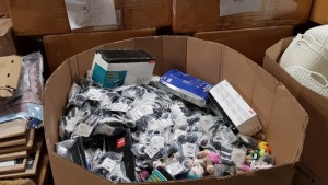 FULL PALLET OF ACCESSORIES IE STAPLES TONER, CARTRIDGE TONERS, KEY RINGS, NOTEPADS AND HAIR BOBBLES ETC
