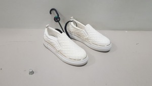 36 X BRAND NEW NEW LOOK MILTON WHITE TRAINERS