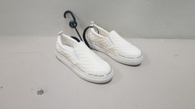 36 X BRAND NEW NEW LOOK MILTON WHITE TRAINERS