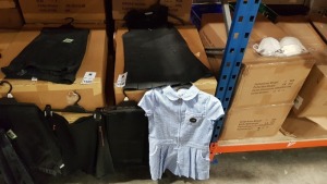 £400 MIN RETAIL VALUE OF CHILDRENS PINAFORES AND SKIRTS IN VARIOUS STYLES AND SIZES IN 5 BOXES
