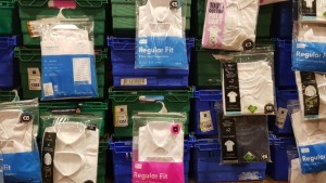 £400 MIN RETAIL VALUE OF CHILDRENS BOYS AND GIRLS SHIRTS LONG SLEEVED IN VARIOUS STYLES AND SIZES IN 5 TRAYS (NOT INCLUDED)