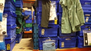 £400 MIN RETAIL VALUE OF CHILDRENS BOYS SHIRTS SHORT SLEEVED, PANTS AND POLO SHIRTS IN VARIOUS STYLES AND SIZES IN 5 TRAYS (NOT INCLUDED)