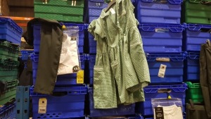£400 MIN RETAIL VALUE OF CHILDRENS CHEQUERED DRESS AND SHORT SLEEVED SHIRTS IN VARIOUS STYLES AND SIZES IN 5 TRAYS (NOT INCLUDED)