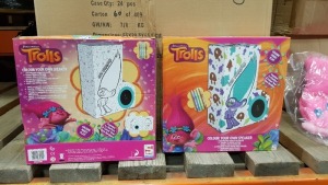 24 X BRAND NEW TROLLS COLOUR YOUR OWN SPEAKER CONTAINS 4 MARKERS & COLOUR YOUR OWN SPEAKER