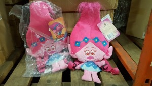 60 X BRAND NEW TROLLS PLUSH BACPACK IN 5 BOXES