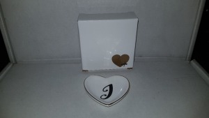 68 X BRAND NEW FULL BOX OF AVON EMILEE INITIAL RING DISH