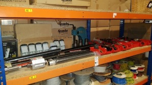 ASSORTED LOT CONTAINING TECH-MOTIVE TOOL, SOCKET SETS, LUCY SLF (230V 25A), B400 ELITE ALIGNMENT MONITOR, CAS ASSEMBLY TOOLING AND SERVICES ETC