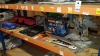 12 PIECE ASSORTED TOOL LOT CONTAINING FAITHFUL 5 PIECE TROWEL SET, SOCKET SET, SAWS, WORKZONE 80 AMP ARC WELDER, TITAN CHOP SAW, KRAMER HACKSAW ETC