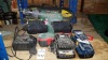 6 PIECE ASSORTED LOT CONTAINING TOOL BAG (VARIOUS TOOLS INSIDE), BOSCH PSB 24 VE-2 DRILL AND 4 DRILL CHARGERS.