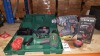 5 PIECE ASSORTED LOT CONTAINING BOSCH PSB 24 VE-2 DRILL AND CHARGER, BOSCH HAMMER DRILL, NOCO CHARGER + INTERCHANGEABLE CONNECTOR, TAPE MEASURE AND DRILL BIT.