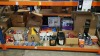 LARGE QUANTITY ASSORTED LOT CONTAINING SPARK PLUGS, YUASA MOTORBIKE BATTERY, BIKE PUMPS, BIKE WATER BOTTLES, FULL SET CAR SEAT COVERS, SUN SHADES, VARIOUS CLEANING PRODUCTS ETC