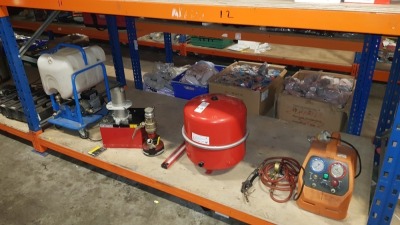 5 PIECE ASSORTED LOT CONTAINING 110V ECO WARRIOR WELDER, JET CONTRA-FLEX, VALVE, RIELLO 40 GS10 AND WATER PUMP - IN ONE BAY
