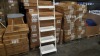7 X BRAND NEW (CHARLES JACOBS) 5 TIER LADDER SHELVING UNIT IN WHITE (CJ-SHLF-001-WHI)