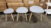 9 X BRAND NEW (CHARLES JACOBS) SET OF 3 NESTING TABLES IN GREY (PRODUCT CODE - (CJ-NST-00-GRY)