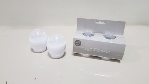 168 X BRAND NEW YOUR HOME SET OF 2 EGG COOKER CONTAINED IN 7 BOXES