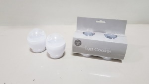 168 X BRAND NEW YOUR HOME SET OF 2 EGG COOKER CONTAINED IN 7 BOXES