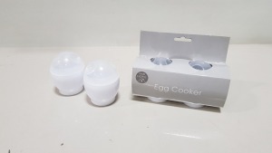 168 X BRAND NEW YOUR HOME SET OF 2 EGG COOKER CONTAINED IN 7 BOXES