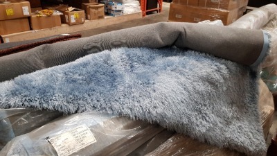 4 X BRAND NEW DUCK EGG RUG SIZE 200 X 230