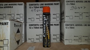 48 X BRAND NEW BOXED CONCEPT LINE MARKER IN COLOUR ORANGE - IN 4 BOXES