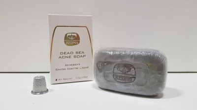 25 X BRAND NEW KEDMA 125G DEAD SEA ACNE SOAP - (PICK LOOSE) EXP 15/07/2018 TRRP $748.75