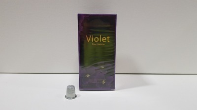 48 X BRAND NEW BOXED DESIGNER FRENCH COLLECTION 100ML VIOLET POUR FEMME EAU DE PARFUM - IN ONE BOX