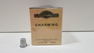 48 X BRAND NEW BOXED DESIGNER FRENCH COLLECTION 100ML CHARMING EAU DE PARFUM NATURAL SPRAY - IN ONE BOX