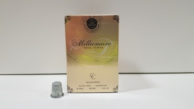 36 X BRAND NEW BOXED DESIGNER FRENCH COLLECTION 100ML MILLIONAIRE POUR FEMME EAU DE PARFUM - IN ONE BOX