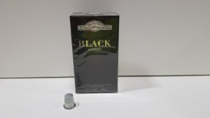 48 X BRAND NEW BOXED DESIGNER FRENCH COLLECTION 100ML BLACK EXTREME EAU DE TOILETTE NATURAL SPRAY - IN ONE BOX