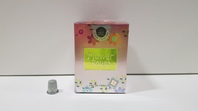 36 X BRAND NEW BOXED DESIGNER FRENCH COLLECTION 100ML FLOWER ROUGE EAU DE PARFUM - IN ONE BOX