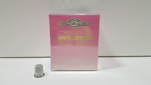 48 X BRAND NEW BOXED DESIGNER FRENCH COLLECTION 100ML WHITE CRYSTAL EAU DE PARFUM - IN ONE BOX