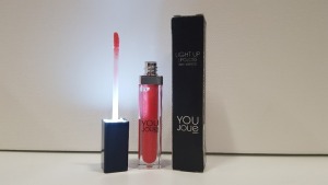 80 X LIGHT UP LIP GLOSS WITH MIRROR - YOU JOUE - RED (JUICY GUAVA) IN RETAIL BOX - IN 1 CARTON (YJGTR2) - (ORIG RRP £12.00 EACH)