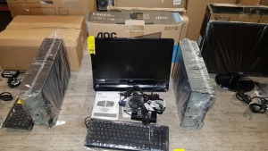 COMPUTER LOT CONTAINING AOC LCD MONITOR (LED BACKLIGHT), ACER KEYBOARD, ACER ASPIRE XC-704 PERSONAL COMPUTER , MOUSE AND USER MANUAL ALL WIRES - BOXES INCLUDED (PLEASE NOT THIS ITEM IS RETURNED)