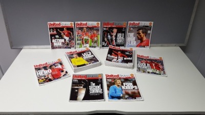 COMPLETE COLLECTION OF MANCHESTER UNITED HOME GAME PROGRAMMES FROM THE 2008/09 SEASON. FROM ISSUE 1 - 31 IN N/M CONDITION (PREMIER LEAGUE CHAMPIONS)