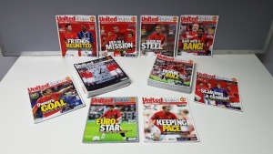 COMPLETE COLLECTION OF MANCHESTER UNITED HOME GAME PROGRAMMES FROM THE 2007/08 SEASON. FROM ISSUE 1 - 30 IN N/M CONDITION (PREMIER LEAGUE CHAMPIONS)