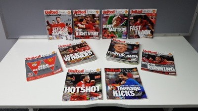 COMPLETE COLLECTION OF MANCHESTER UNITED HOME GAME PROGRAMMES FROM THE 2005/06 SEASON. FROM ISSUE 1 - 27 IN N/M CONDITION