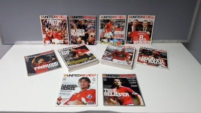 COMPLETE COLLECTION OF MANCHESTER UNITED HOME GAME PROGRAMMES FROM THE 2004/05 SEASON. FROM ISSUE 1 - 29 IN N/M CONDITION