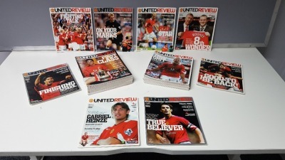COMPLETE COLLECTION OF MANCHESTER UNITED HOME GAME PROGRAMMES FROM THE 2004/05 SEASON. FROM ISSUE 1 - 29 IN N/M CONDITION