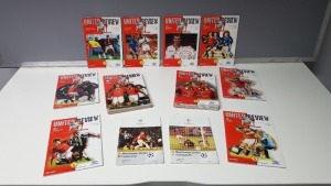 COMPLETE COLLECTION OF MANCHESTER UNITED HOME GAME PROGRAMMES FROM THE 1997/1998 SEASON. FROM ISSUE 1 - 23 IN NEAR MINT CONDITION