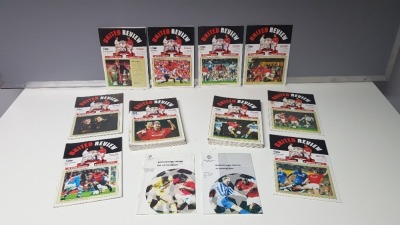COMPLETE COLLECTION OF MANCHESTER UNITED HOME GAME PROGRAMMES FROM THE 1994/1995 SEASON. FROM ISSUE 1 - 25 IN NEAR MINT CONDITION