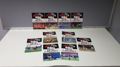 COMPLETE COLLECTION OF MANCHESTER UNITED HOME GAME PROGRAMMES FROM THE 1989/1990 SEASON. RANGING FROM ISSUE 1 - 21 IN VERY GOOD CONDITION (SOME HAVE T.M MISSING)