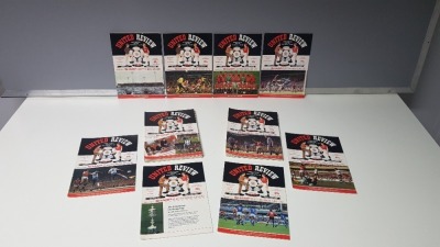 COMPLETE COLLECTION OF MANCHESTER UNITED HOME GAME PROGRAMMES FROM THE 1986/1987 SEASON. RANGING FROM ISSUE 1 - 28 IN VERY GOOD CONDITION (SOME HAVE TOKENS MISSING)