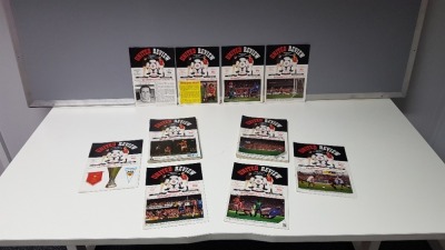 COMPLETE COLLECTION OF MANCHESTER UNITED HOME GAME PROGRAMMES FROM THE 1982/1983 SEASON. RANGING FROM ISSUE 1 - 30 IN VERY GOOD CONDITION (SOME HAVE TOKENS MISSING)