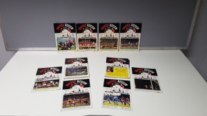 COMPLETE COLLECTION OF MANCHESTER UNITED HOME GAME PROGRAMMES FROM THE 1981/1982 SEASON. RANGING FROM ISSUE 1 - 22 IN VERY GOOD CONDITION (SOME HAVE TOKENS MISSING)