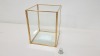 70 X BRAND NEW SMALL CUBE COPPER FRAMED CANDLE HOLDERS IN 9 BOXES