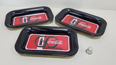 450 X BRAND NEW COCA COLA - TIN TRAY IN 6 BOXES