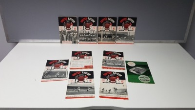 COMPLETE COLLECTION OF MANCHESTER UNITED HOME GAME PROGRAMMES FROM THE 1961/1962 SEASON. RANGING FROM ISSUE 1 - 29 IN VERY GOOD CONDITION (ALL WITH TOKENS)
