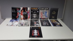 A COLLECTION OF 11 MANCHESTER UNITED FA CUP FINAL PROGRAMMES TO INCLUDE - 12/05/90 CRYSTAL PALACE, 17/05/90 CRYSTAL PALACE, 14/05/94 CHELSEA, 20/05/95 EVERTON, 11/05/96 LIVERPOOL, 22/05/99 NEWCASTLE UNITED (TREBLE SEASON) 22/05/04 MILLWALL, 21/05/05 ARSE